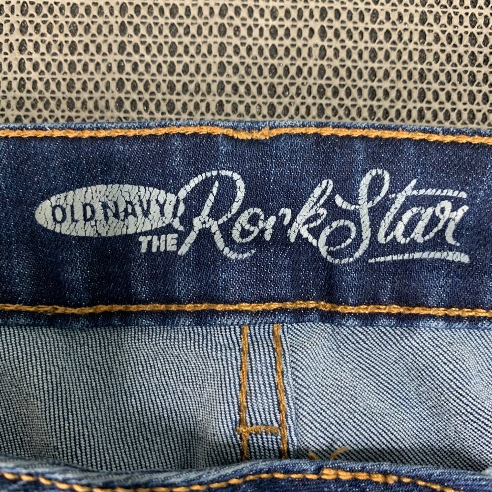 Old Navy Rockstar Womens Size 16 Dark Wash Jeans Regular Cotton Denim - Picture 4 of 9